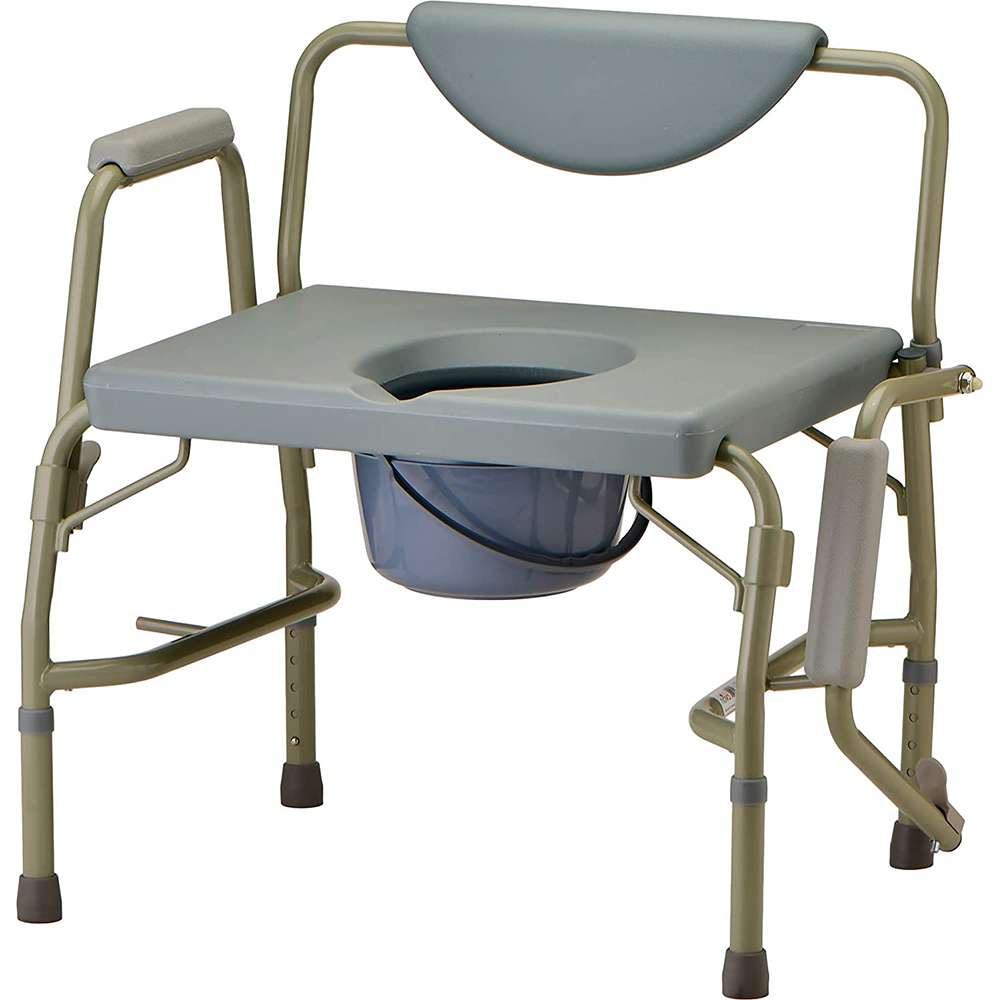 Nova heavy duty drop-arm commode