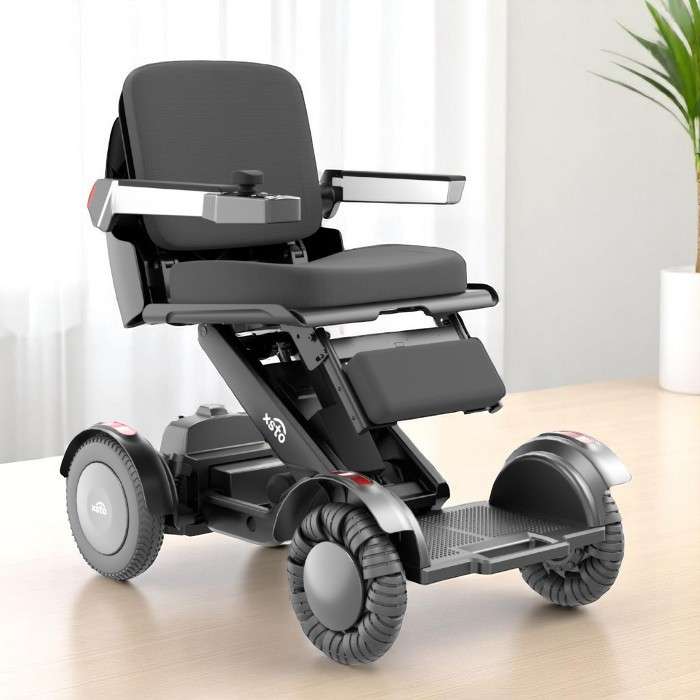 Elevating power wheelchair with seat elevation for reach and transfers