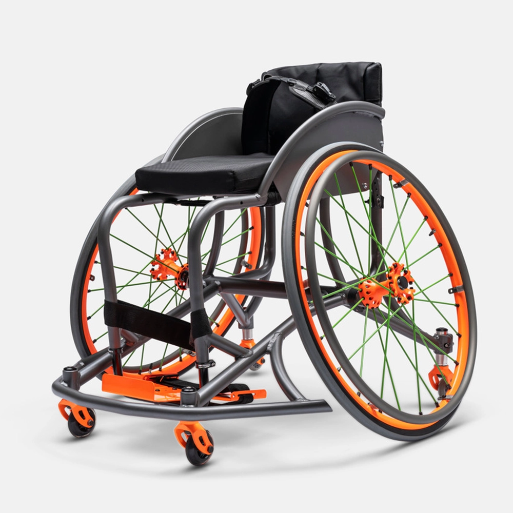 High-performance ultralight rigid frame manual wheelchair with cambered wheels
